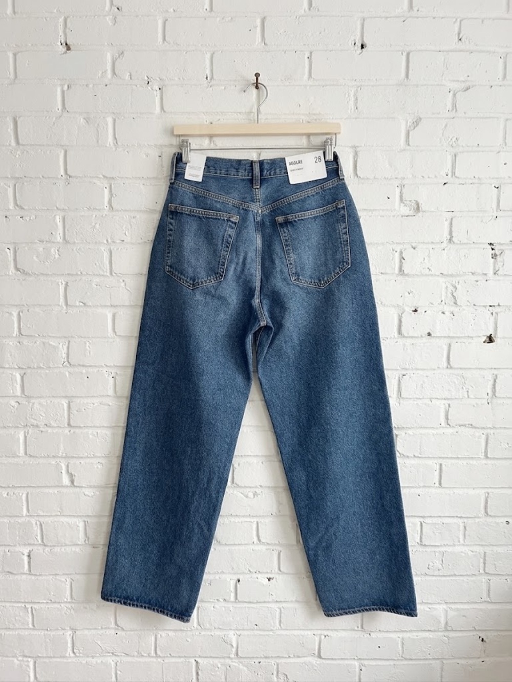 AGOLDE V-Waist Baggy Straight Leg Jeans in Cascade NWT Size 28 - Picture 2 of 12